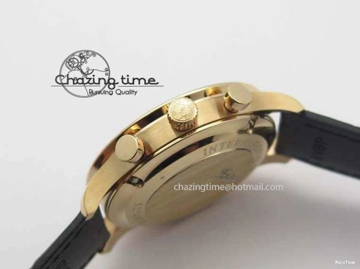 MIROTIME 0325 Classic Portuguese IW371482 ZF 1:1 Best Edition RG Gray Dial Gold Markers On Black Leather Strap A 7265